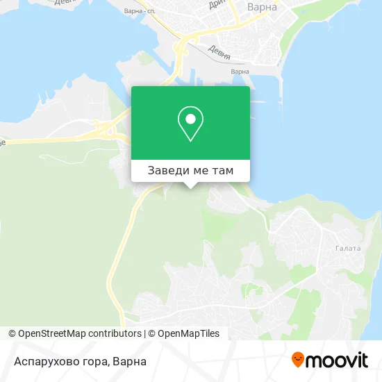 Аспарухово гора карта