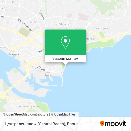 Централен плаж (Central Beach) карта