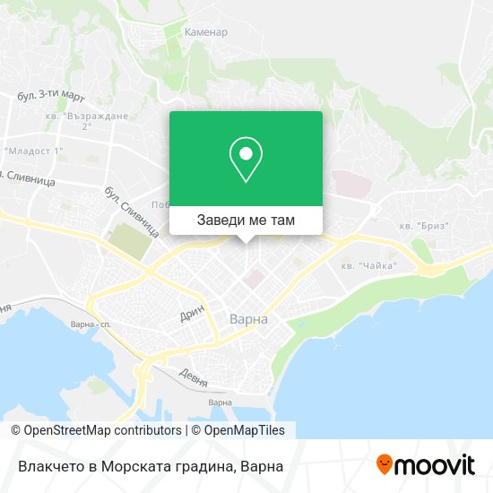 Влакчето в Морската градина карта