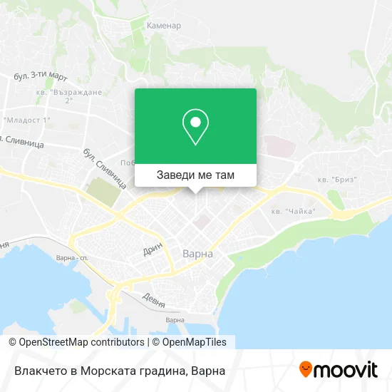 Влакчето в Морската градина карта