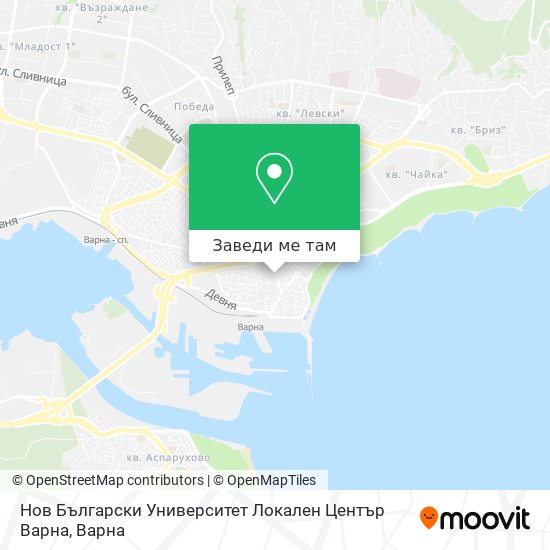 Нов Български Университет Локален Център Варна карта