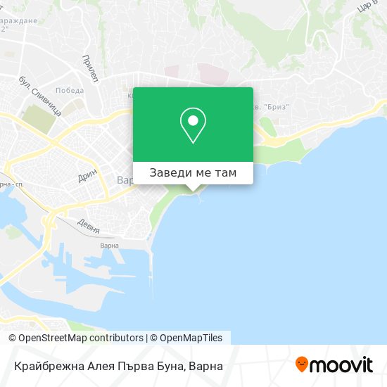 Крайбрежна Алея Първа Буна карта