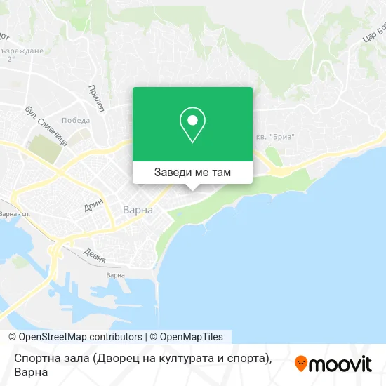Спортна зала (Дворец на културата и спорта) карта