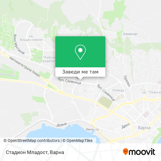 Стадион Младост карта