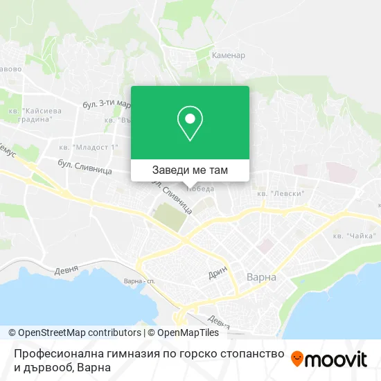 Професионална гимназия по горско стопанство и дървооб карта