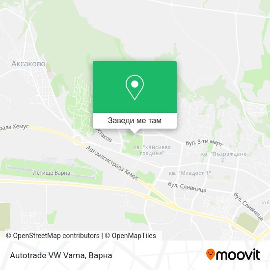 Autotrade VW Varna карта