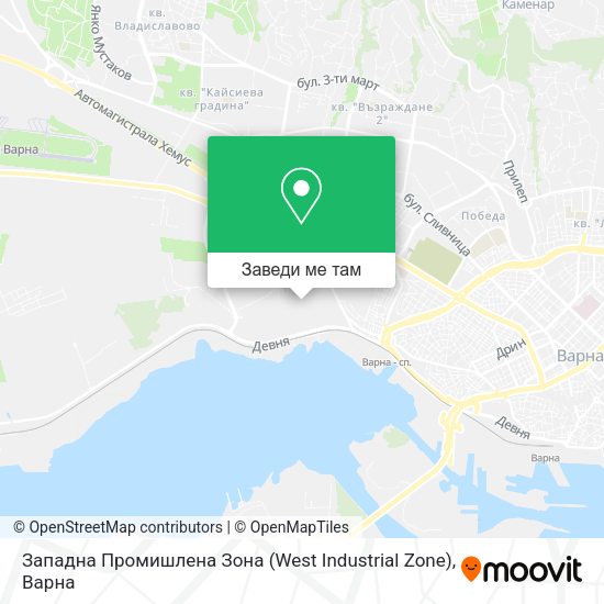 Западна Промишлена Зона (West Industrial Zone) карта