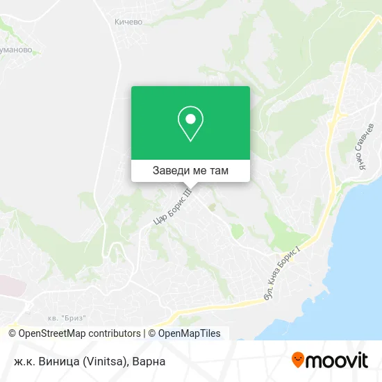 ж.к. Виница (Vinitsa) карта