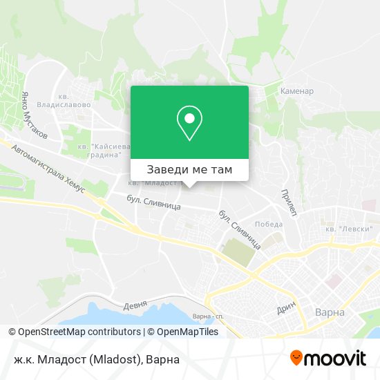 ж.к. Младост (Mladost) карта