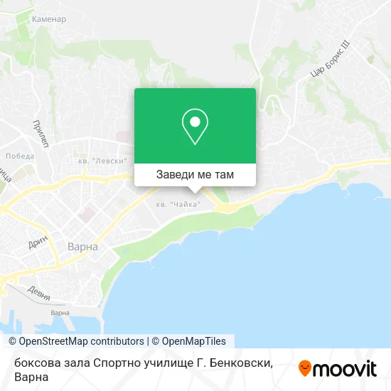 боксова зала Спортно училище  Г. Бенковски карта