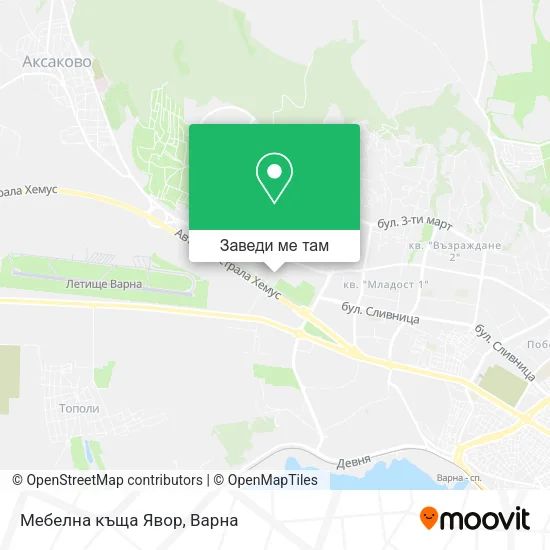 Мебелна къща Явор карта