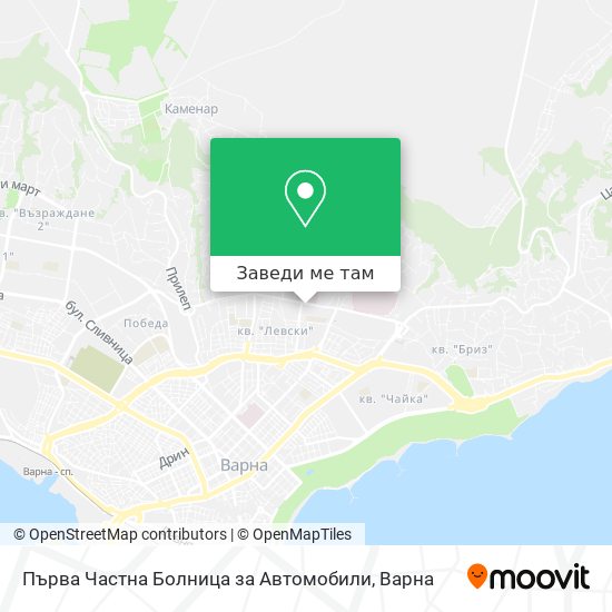 Първа Частна Болница за Автомобили карта