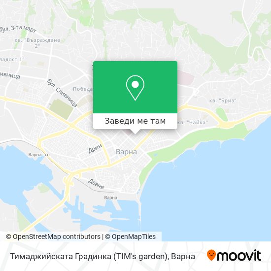 Тимаджийската Градинка (TIM's garden) карта