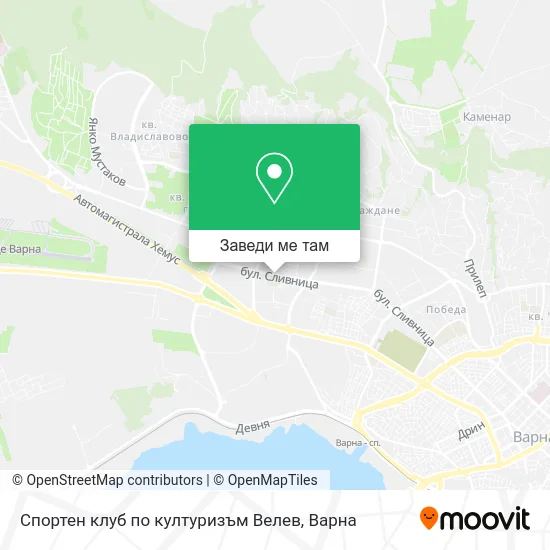Спортен клуб по културизъм  Велев карта
