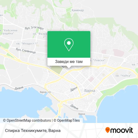 Спирка Техникумите карта