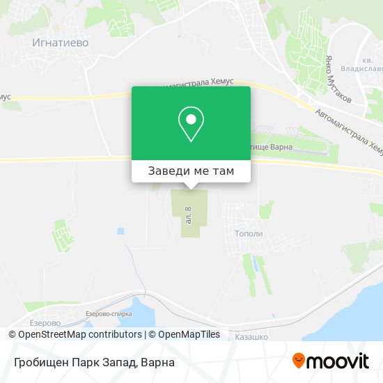 Гробищен Парк  Запад карта