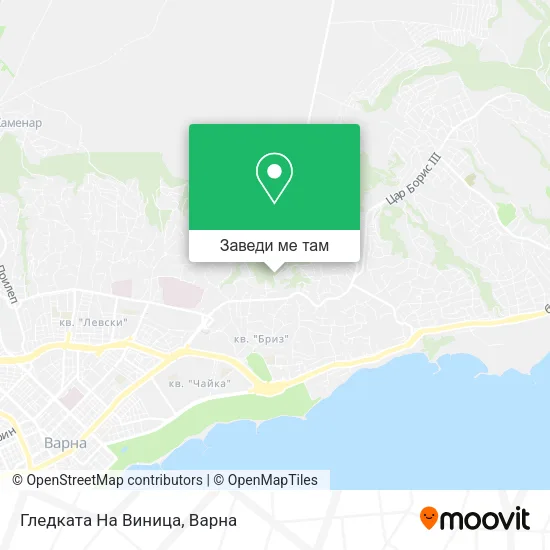 Гледката На Виница карта