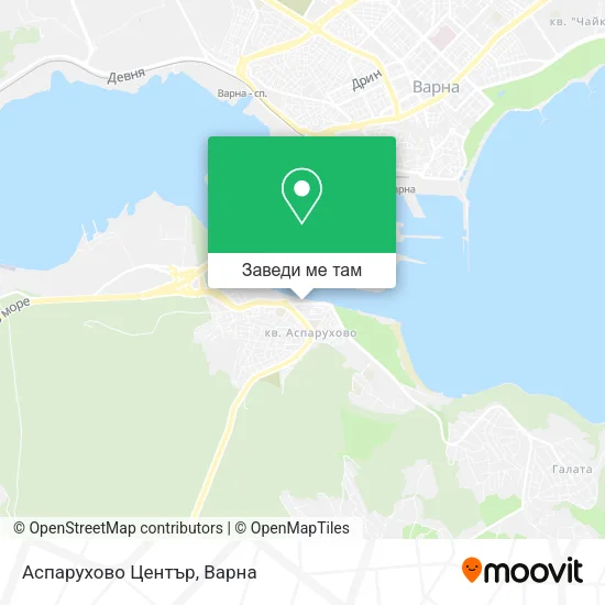 Аспарухово Център карта