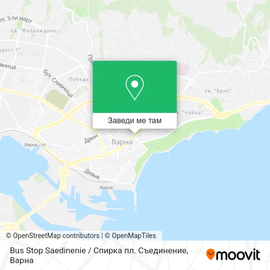 Bus Stop  Saedinenie  / Спирка  пл. Съединение карта