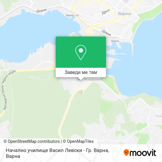 Начално училище Васил Левски - Гр. Варна карта
