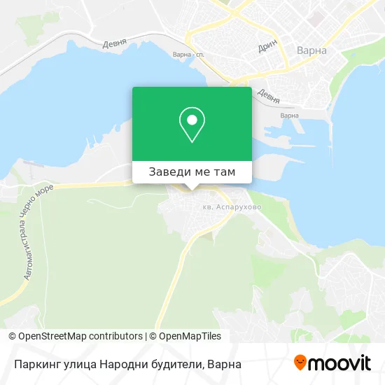 Паркинг улица Народни будители карта