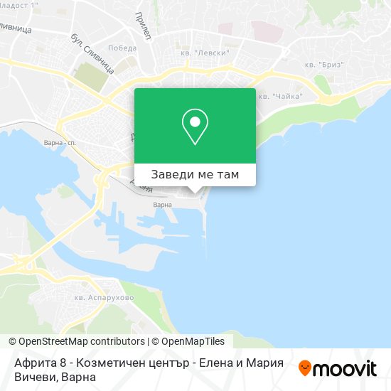 Африта 8 - Козметичен център - Елена и Мария Вичеви карта