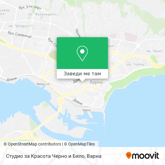Студио за Красота Черно и Бяло карта