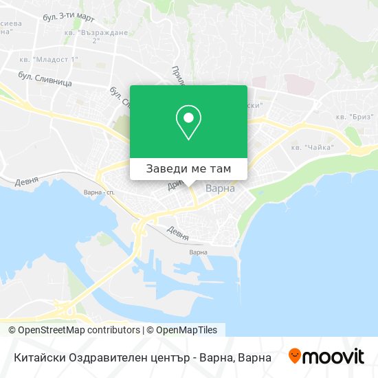 Китайски Оздравителен център - Варна карта