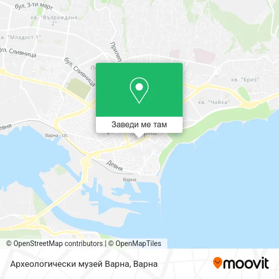Археологически музей Варна карта
