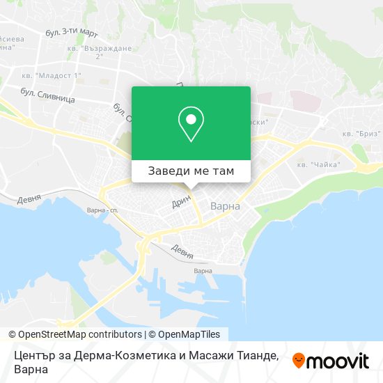 Център за Дерма-Козметика и Масажи Тианде карта