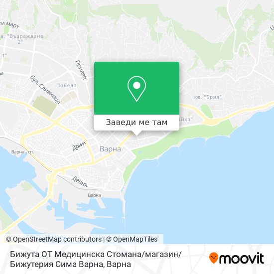 Бижута ОТ Медицинска Стомана / магазин / Бижутерия Сима Варна карта