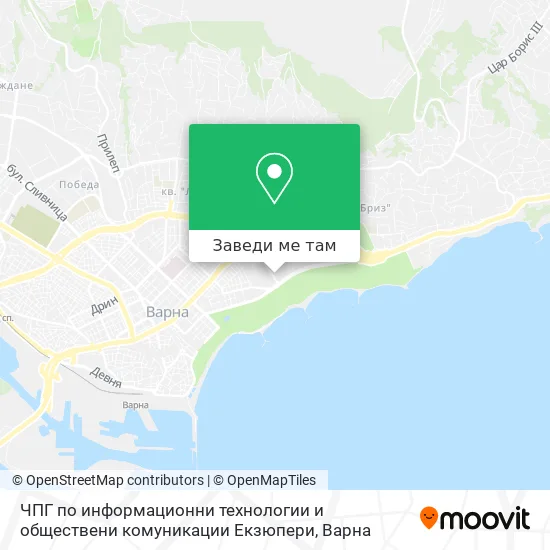 ЧПГ по информационни технологии и обществени комуникации Екзюпери карта