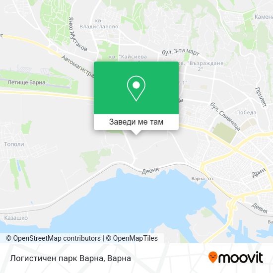 Логистичен парк Варна карта