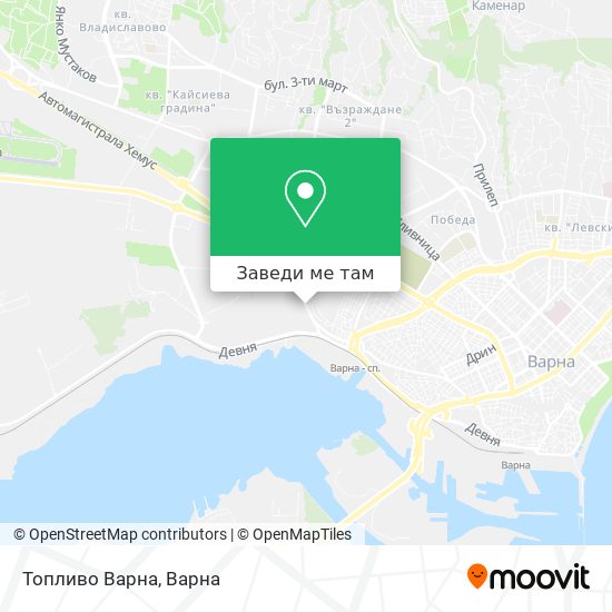 Топливо Варна карта