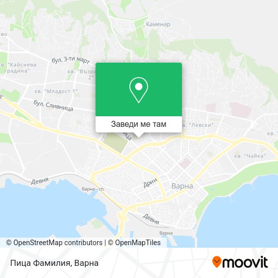 Пица Фамилия карта