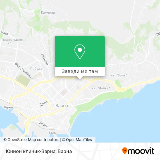 Юнион клиник-Варна карта