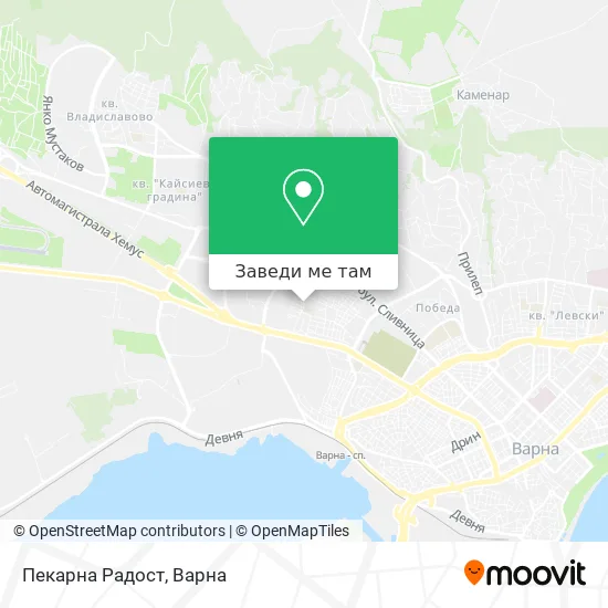 Пекарна Радост карта