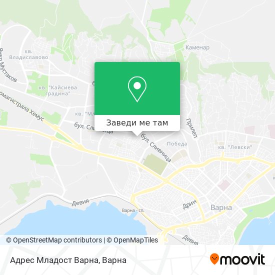 Адрес Младост Варна карта