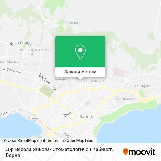 Д-р Весела Янкова- Стоматологичен Кабинет карта