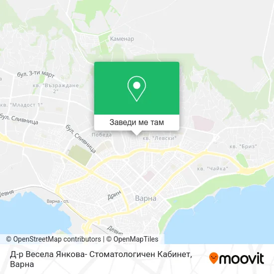 Д-р Весела Янкова- Стоматологичен Кабинет карта