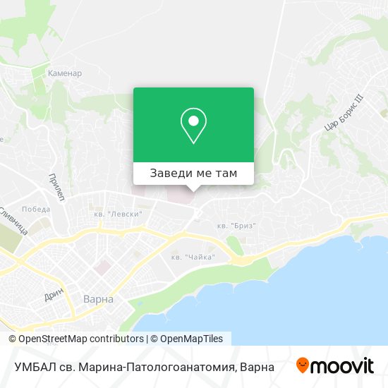 УМБАЛ св. Марина-Патологоанатомия карта