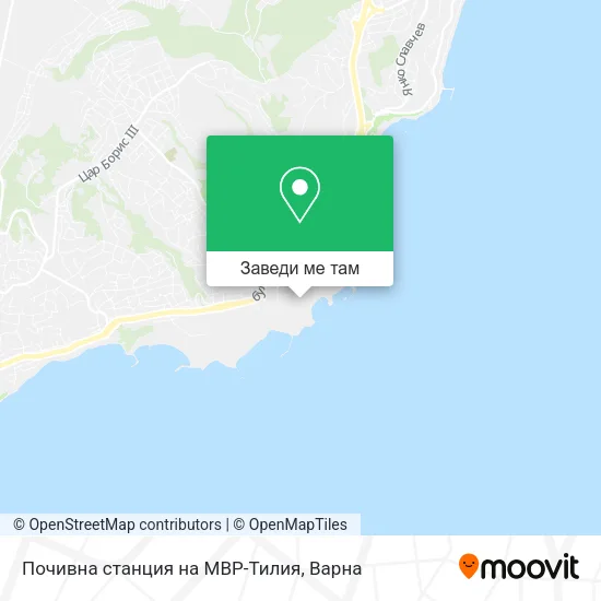Почивна станция на МВР-Тилия карта