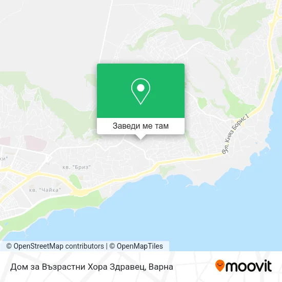 Дом за Възрастни Хора Здравец карта