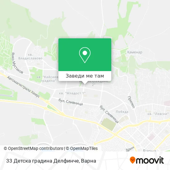 33 Детска градина Делфинче карта