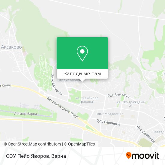 СОУ Пейо Яворов карта