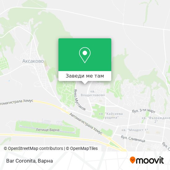 Bar Coronita карта