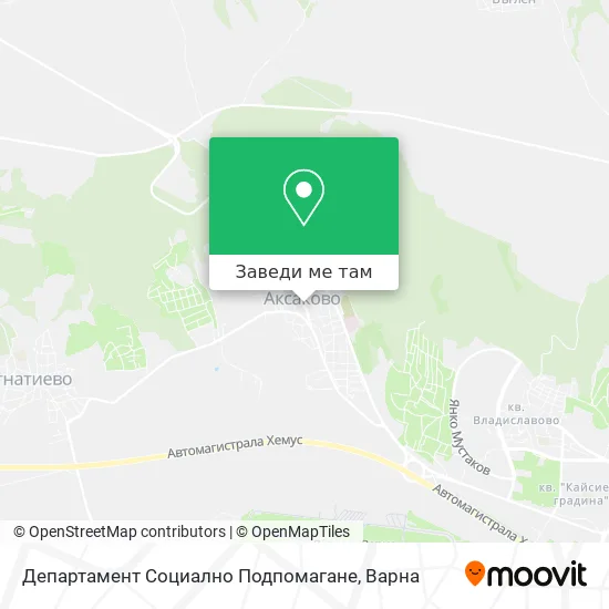Департамент Социално Подпомагане карта