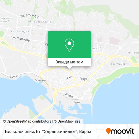 Билколечение, Ет ""Здравец-Билка"" карта