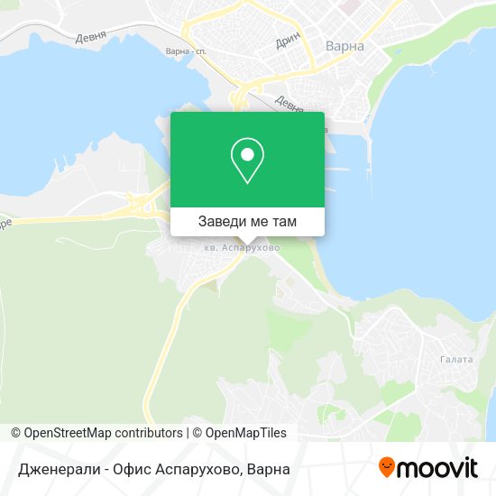 Дженерали - Офис Аспарухово карта