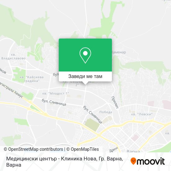 Медицински център - Клиника Нова, Гр. Варна карта